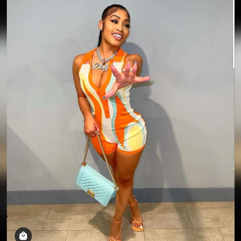 Orange Blue Yellow Romper